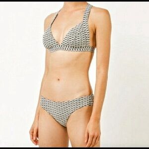 Onia Black and White Bikini Set
